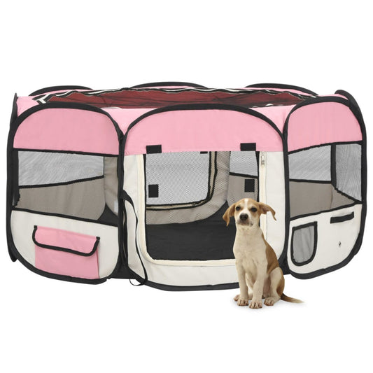 vidaXL Foldable Dog Yard with Carrying Case