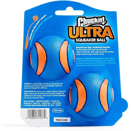 Chuckit! Ultra Squeaker Ball Medium 2-pack