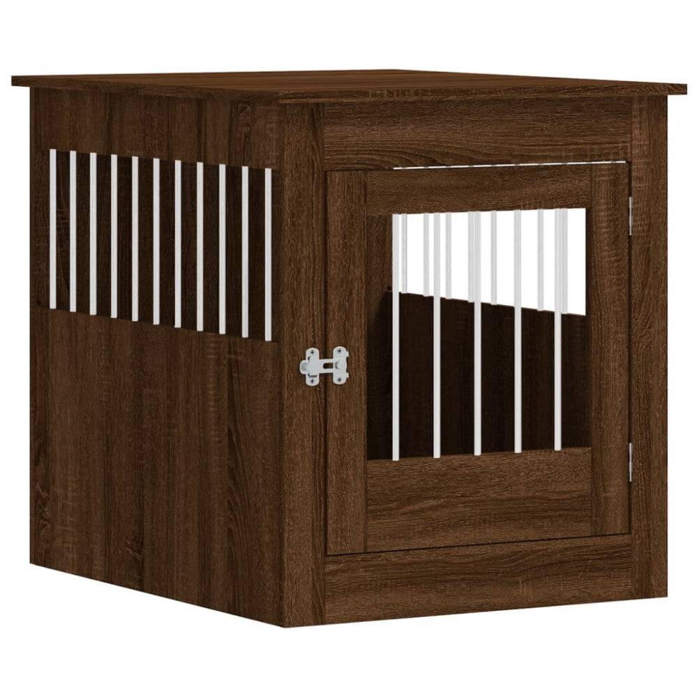 vidaXL Dog crate brown oak 64.5x80x71 engineered wood