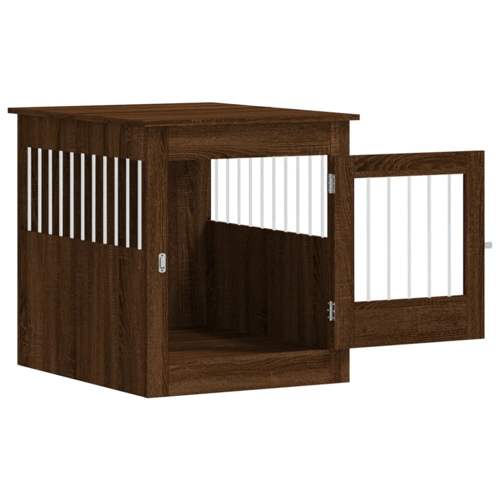 vidaXL Dog crate brown oak 64.5x80x71 engineered wood