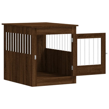 vidaXL Dog crate brown oak 64.5x80x71 engineered wood