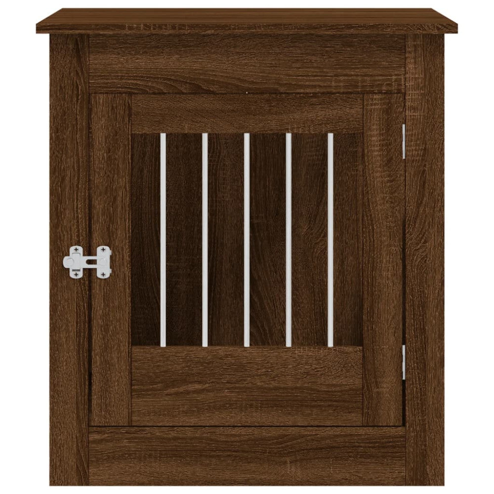 vidaXL Dog crate brown oak 64.5x80x71 engineered wood