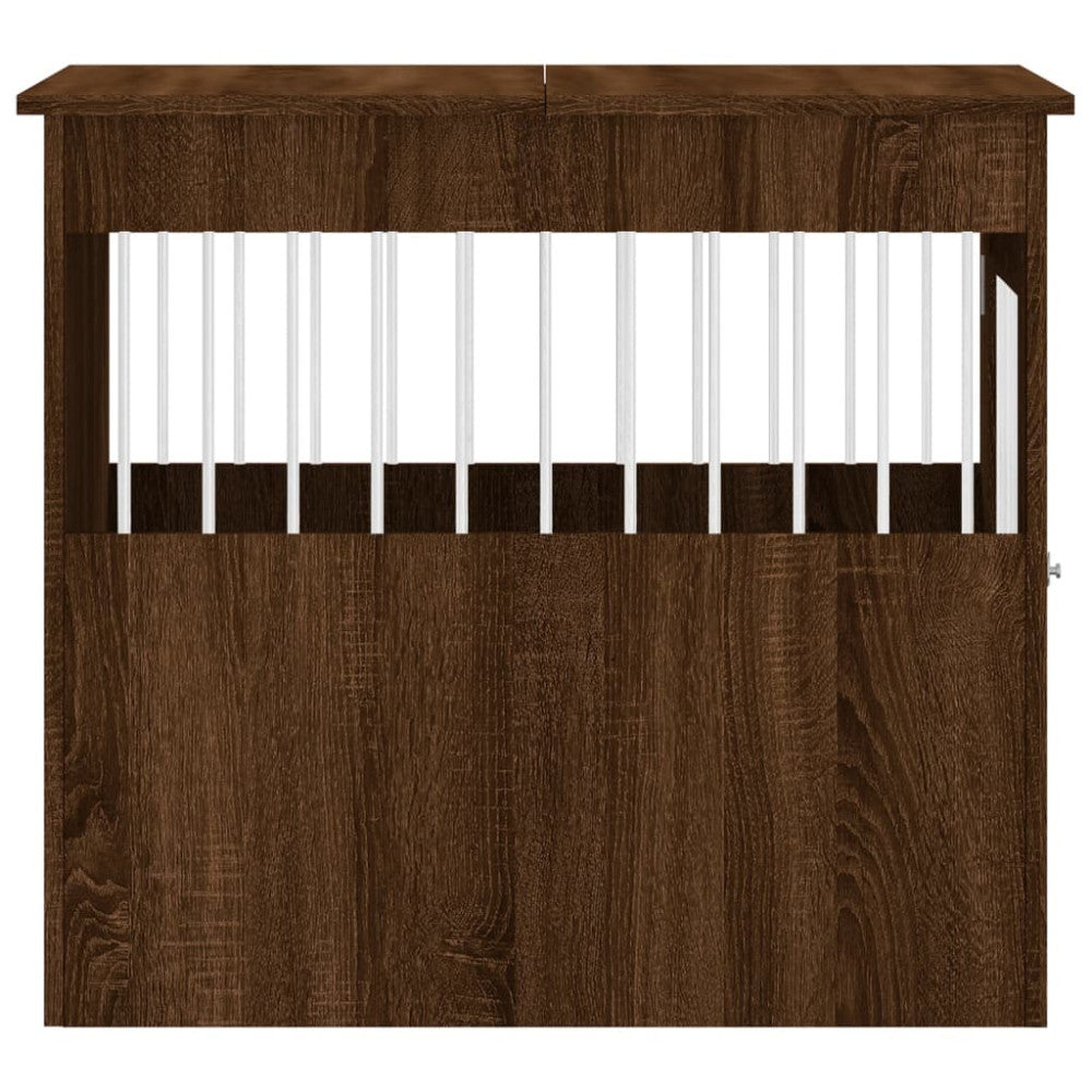 vidaXL Dog crate brown oak 64.5x80x71 engineered wood