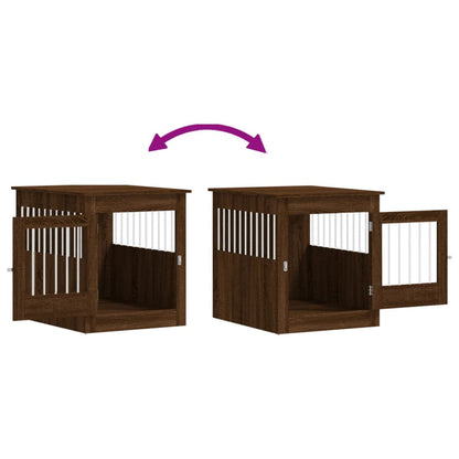 vidaXL Dog crate brown oak 64.5x80x71 engineered wood