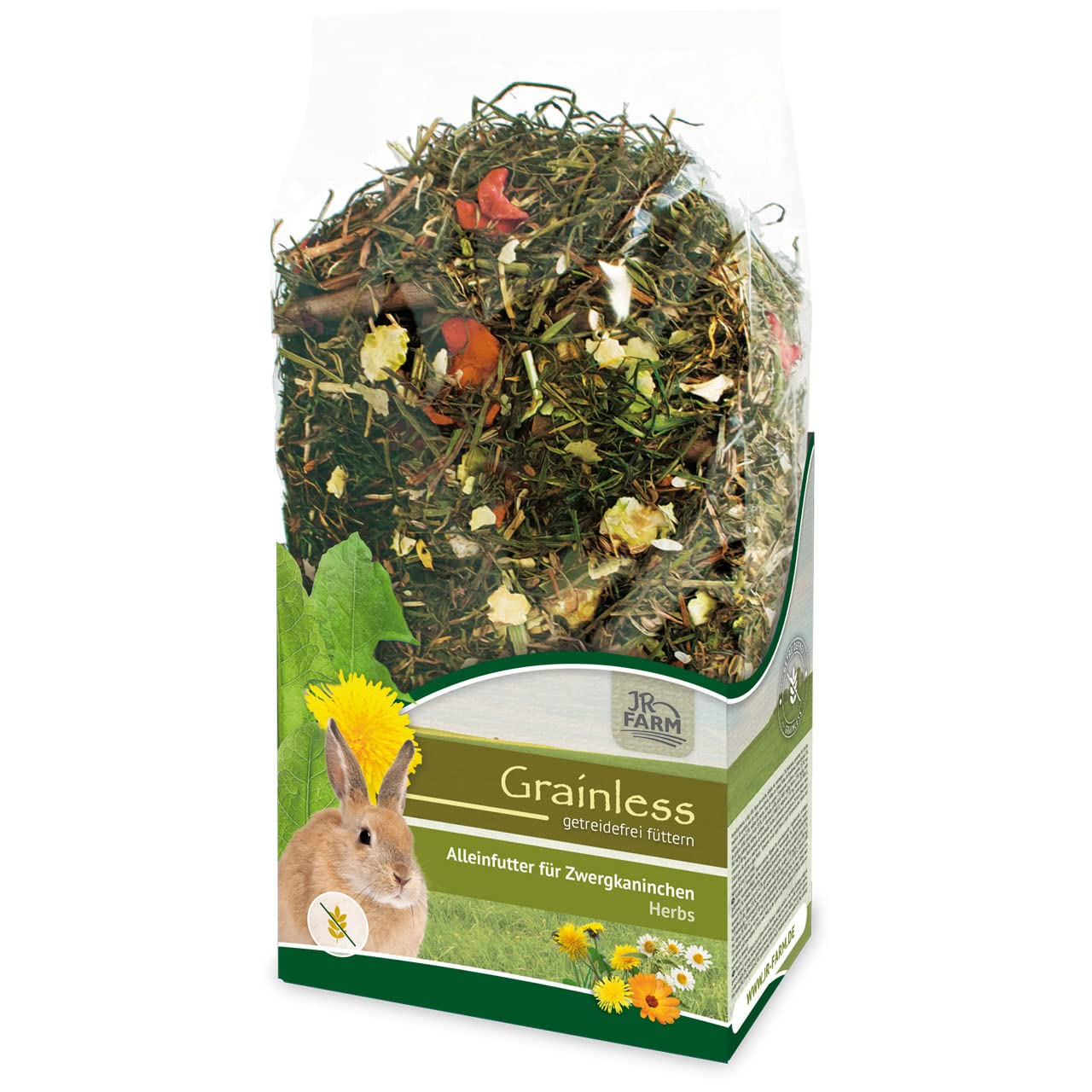 JR Farm Grainless Herbs Dvärgkanin 400g