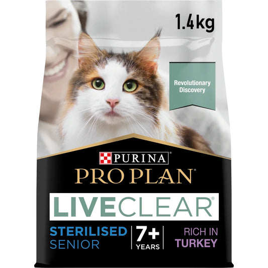 Pro Plan Liveclear Sterilised Adult Turkey Cat Food 1.4kg