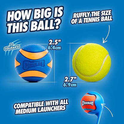 Chuckit! Ultra Squeaker Ball Medium 2-pack