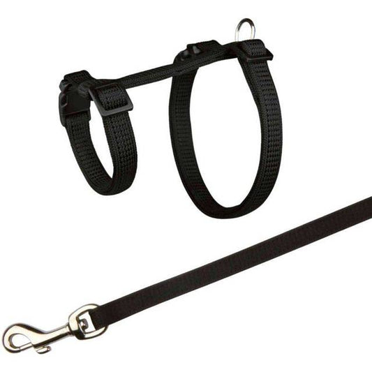 Trixie Rabbit Harness with Line Black