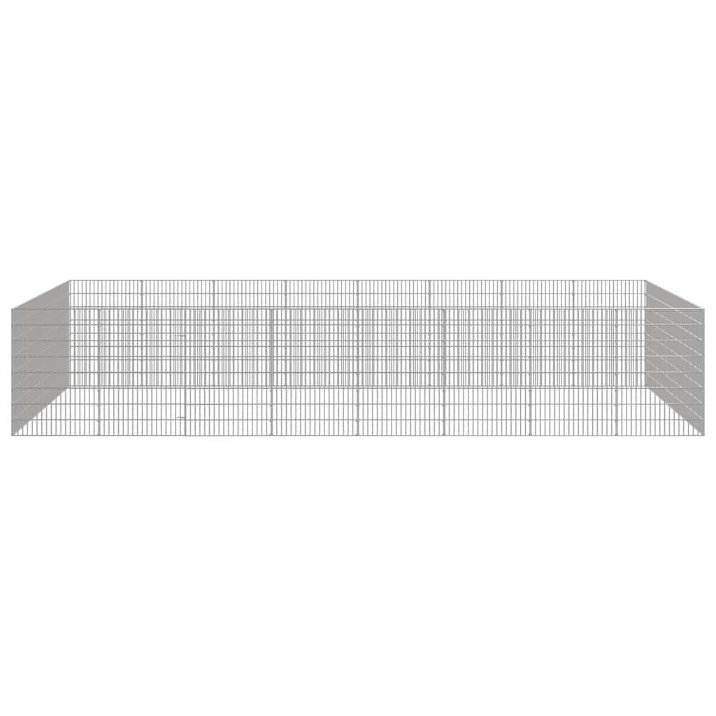 vidaXL Pet Playpen 24-Panel Galvanized Iron